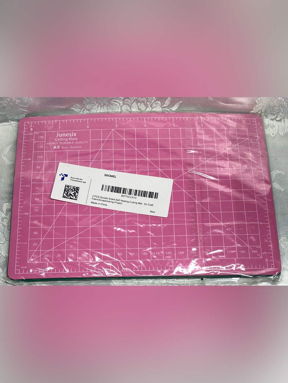 2 Pc A5 Self Healing Cutting Mats Craft Sewing Scrapbooking Pink Green